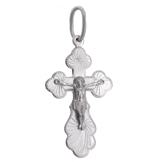 Серебряный крестик 925 нательный, на шею