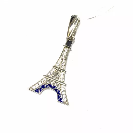 Подвеска с фианитом из серебра