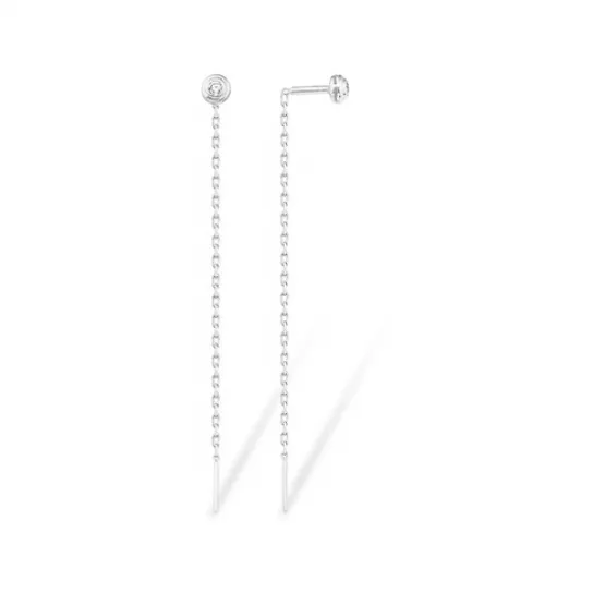 Серебряные серьги 925, женские, с фианитом