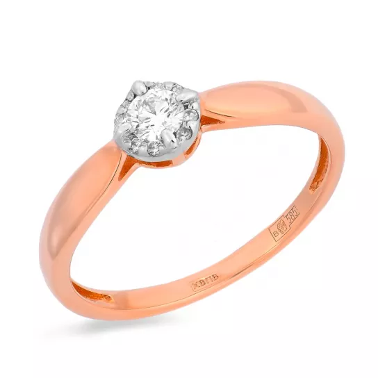 Кольцо с бриллиантами из золота