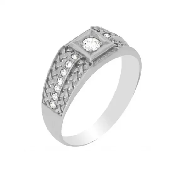 Кольцо-печатка из серебра