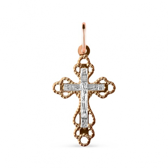 Золотой крестик 585 нательный, на шею