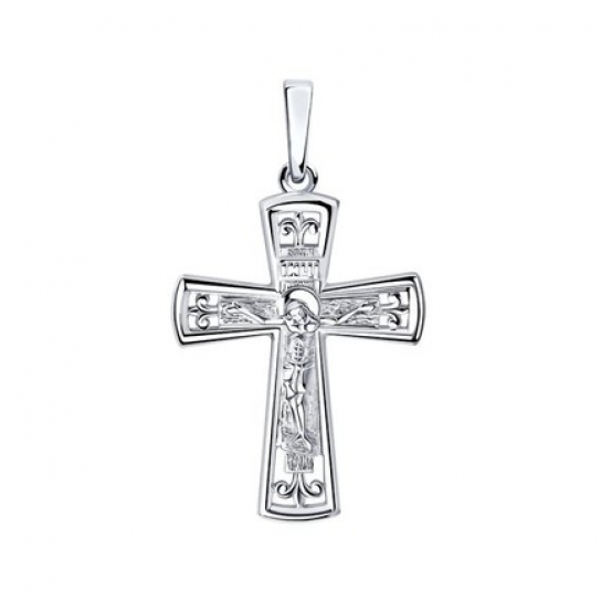 Серебряный крестик 925 нательный, на шею