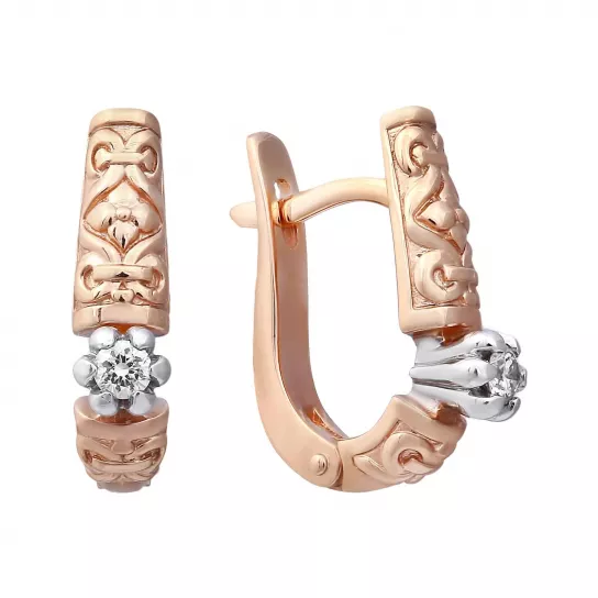 Серьги с бриллиантами из золота