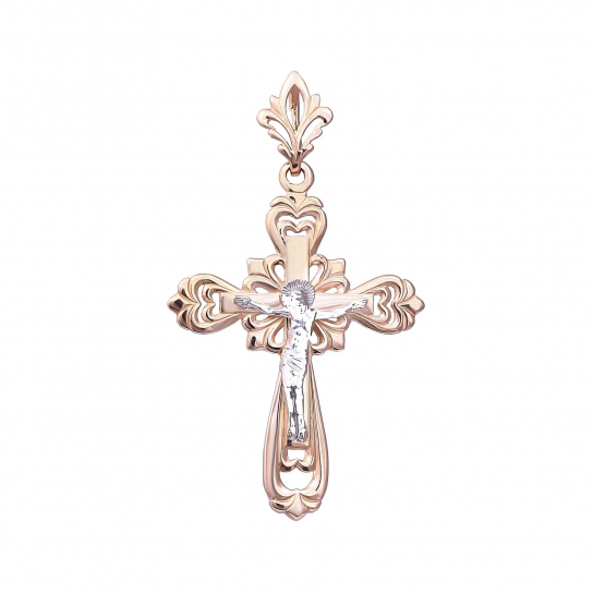 Золотой крестик 585 нательный, на шею