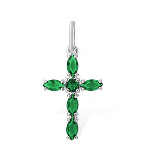 Серебряная подвеска 925, женская, с фианитом
