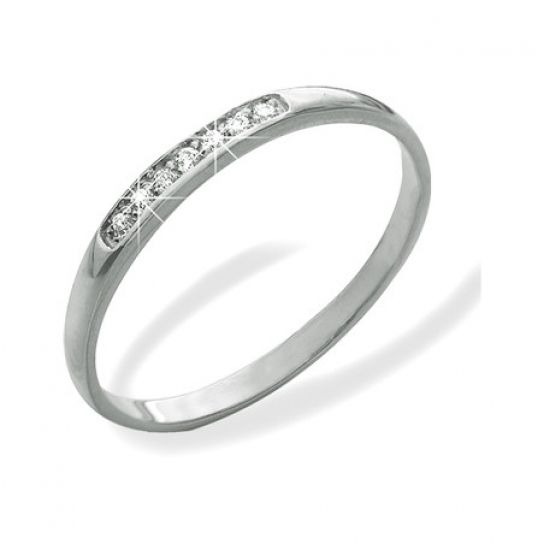 Серебряное кольцо 925, женское, с фианитом, размер 16.5