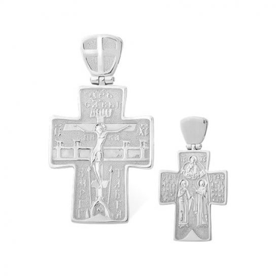 Серебряный крестик 925 нательный, на шею