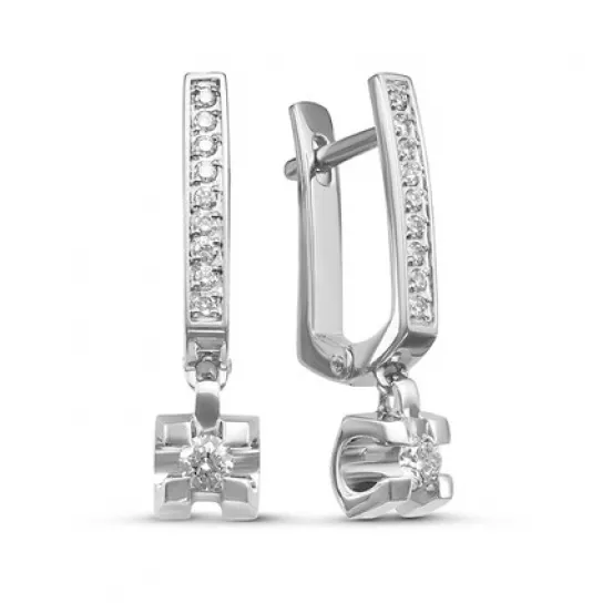 Серьги с бриллиантами из золота