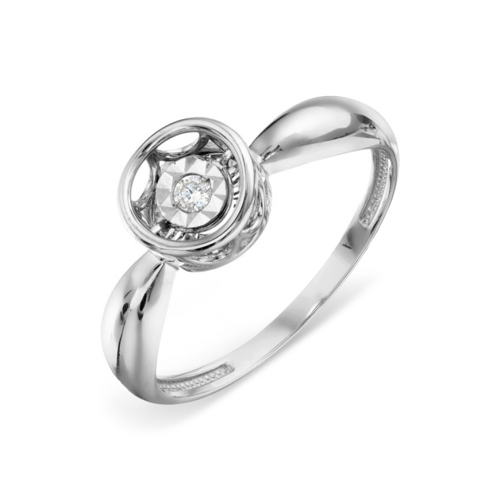 Кольцо с бриллиантами линия любви