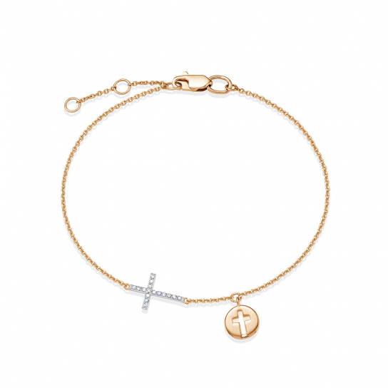 Золотой браслет 585, длина 16.5 см