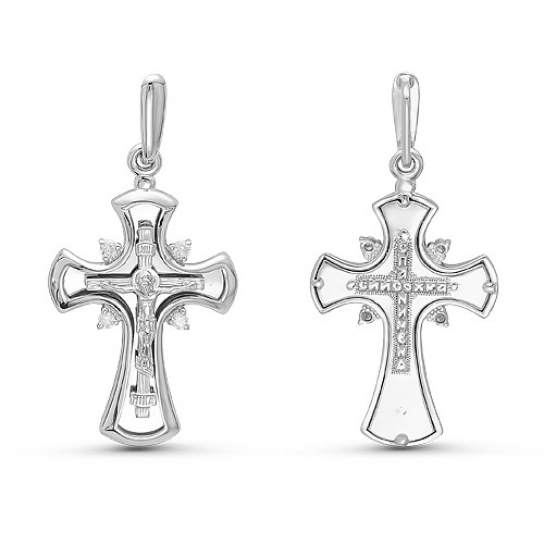 Золотой крестик 585 нательный, на шею