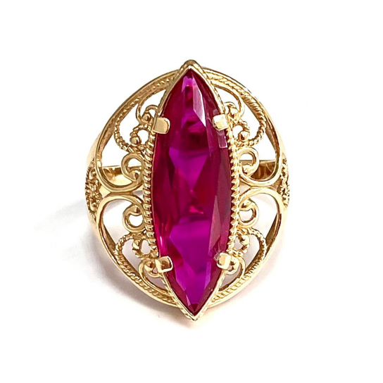 Золотое кольцо 585, женское, размер 19.5