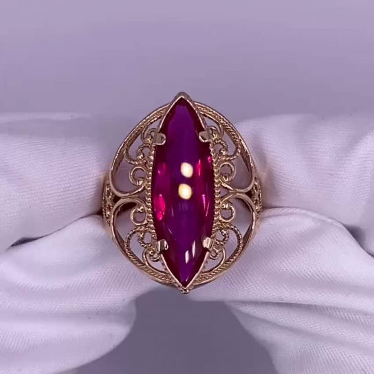 Золотое кольцо 585, женское, размер 19.5