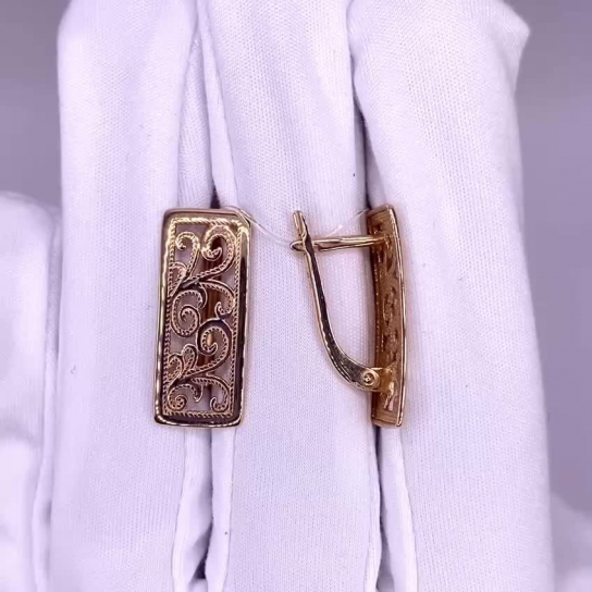 Золотые серьги 585, женские