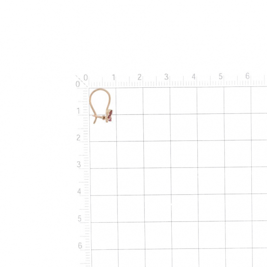 Серьги детские с фианитом из золота