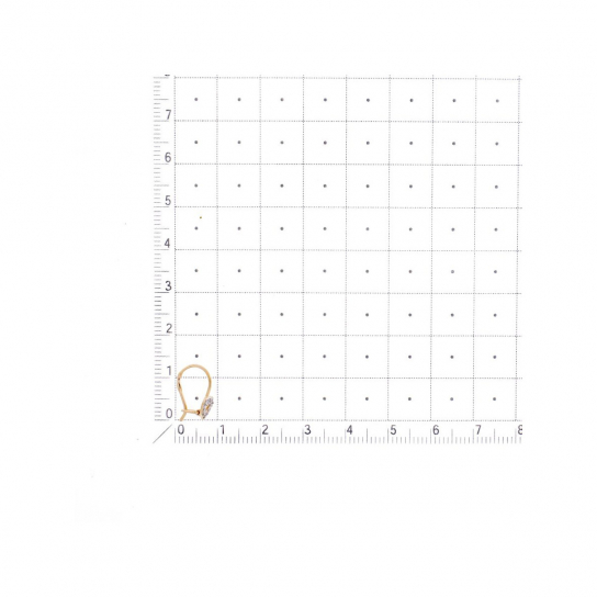 Серьги детские с фианитом из золота