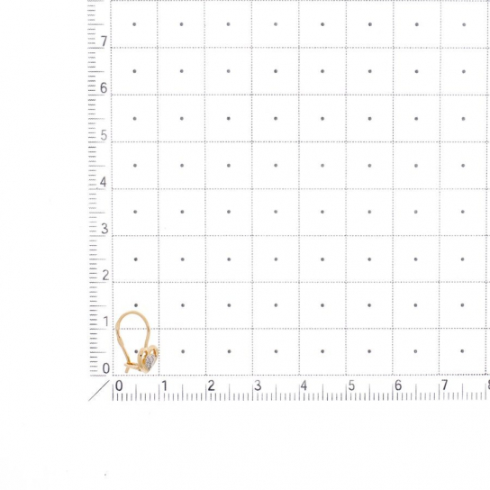 Серьги детские с фианитом из золота