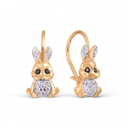 Серьги детские из золота