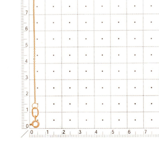 Золотая цепочка 585 на шею, плетение якорное, длина 40 см, цвет красное золото