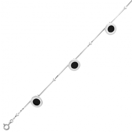 Серебряный браслет 925, длина 16.5 см