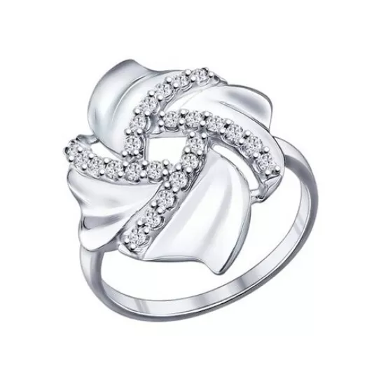 Серебряное кольцо 925, женское, размер 18.5