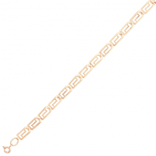 Золотой браслет 585, плетение фантазийное, длина 22 см