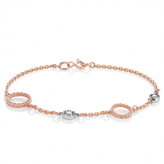 Золотой браслет 585, длина 16.5 см