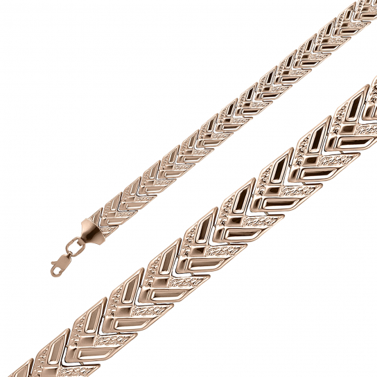 Золотой браслет 585, плетение фигурное, длина 18 см