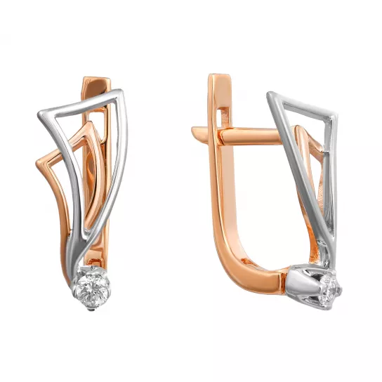 Серьги с бриллиантами из золота