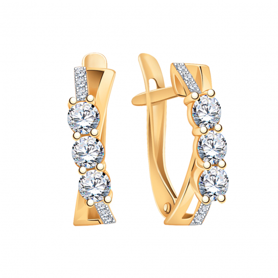 Золотые серьги 585, женские