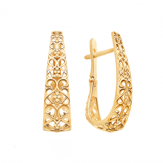 Золотые серьги 585, женские