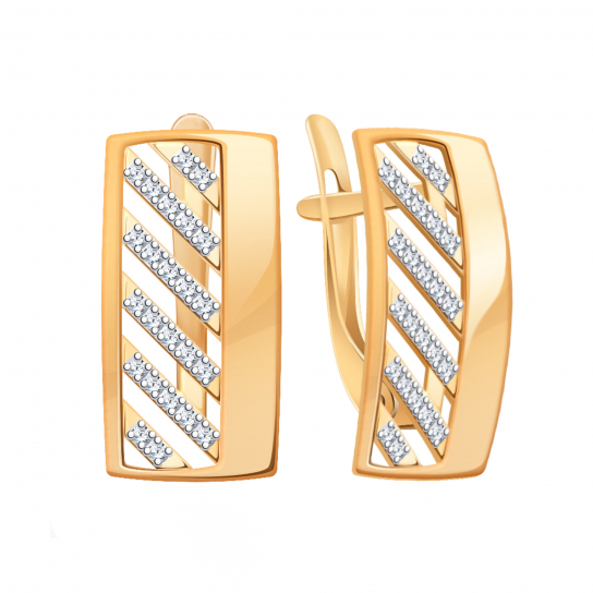 Золотые серьги 585, женские