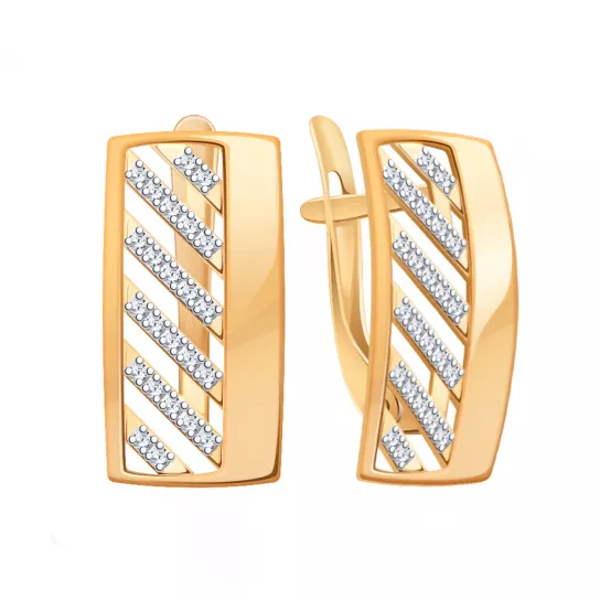 Золотые серьги 585, женские