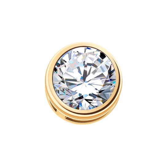 Золотая подвеска 585, женская, с фианитом