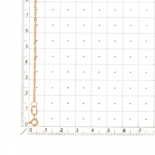 Золотая цепочка 585 на шею, плетение сингапур, длина 55 см, цвет красное золото