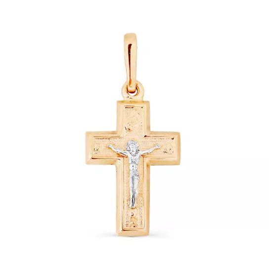 Золотой крестик 585 нательный, на шею