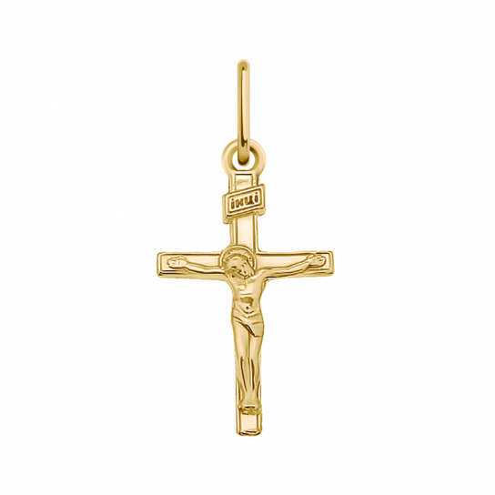 Золотой крестик 585 нательный, на шею