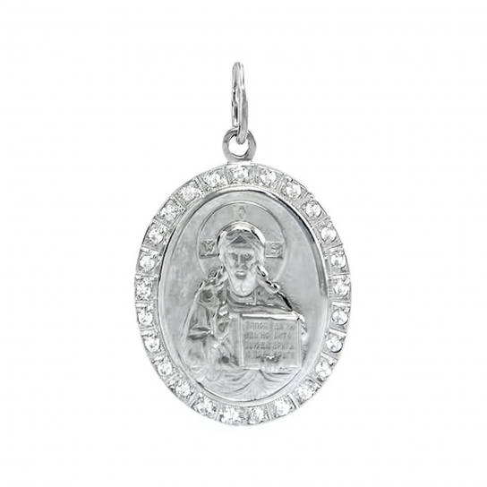 Серебряная подвеска 925, женская, с фианитом