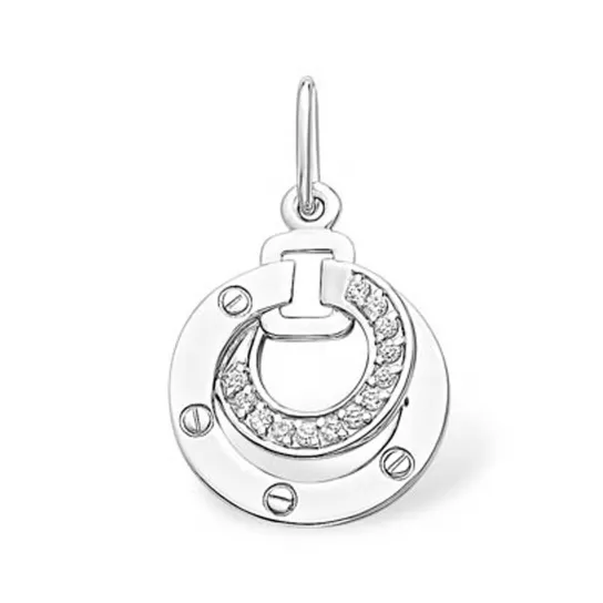 Подвеска с фианитом из серебра