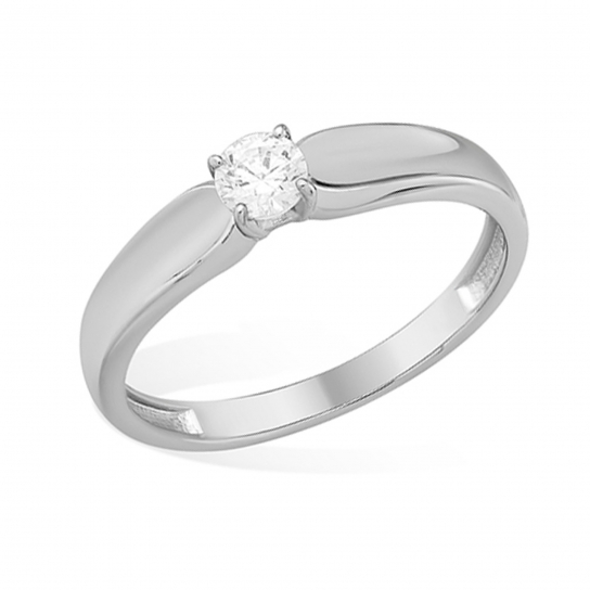 Серебряное кольцо 925, женское, с фианитом, размер 18