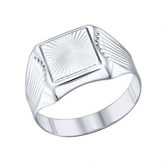 Кольцо-печатка из серебра