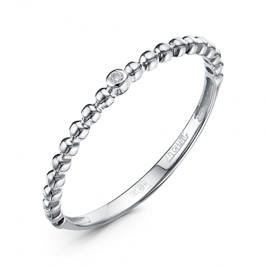 Серебряное кольцо 925, женское, с фианитом, размер 16.5