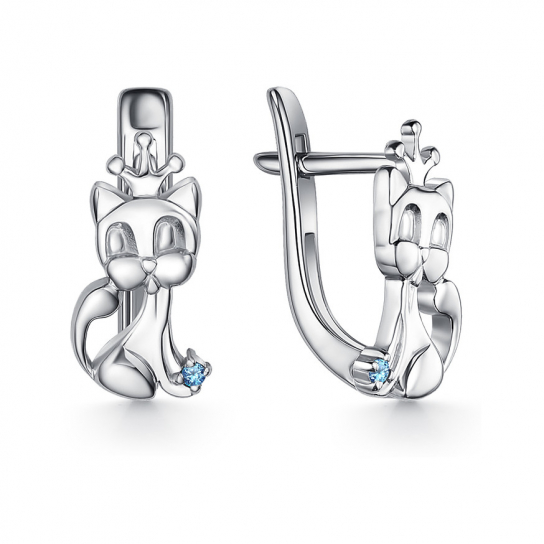 Серьги детские из серебра