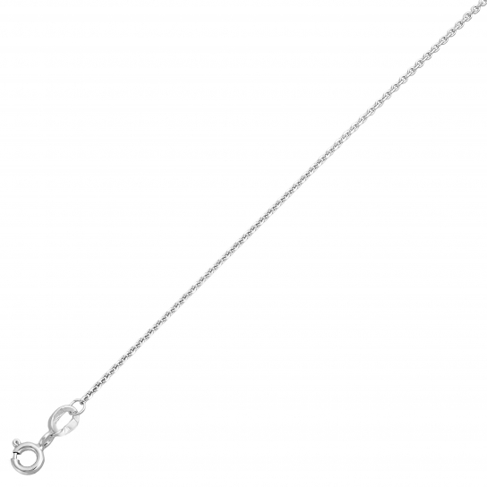 Золотая цепочка 585 на шею, плетение якорное, длина 55 см, цвет белое золото