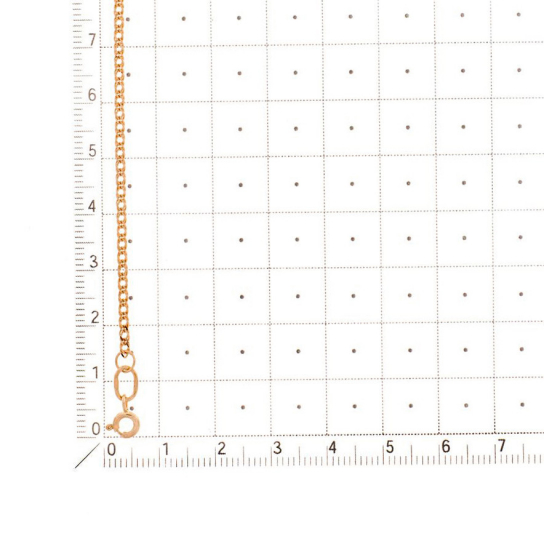 Золотая цепочка 585 на шею, плетение двойной ромб, длина 40 см, цвет красное золото