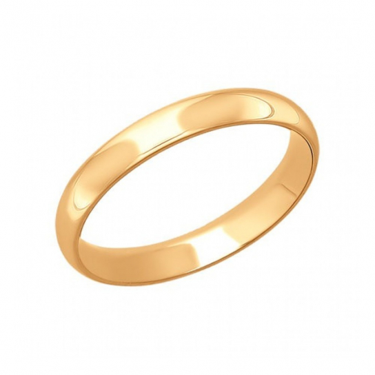 Золотое обручальное кольцо 585, размер 18.5