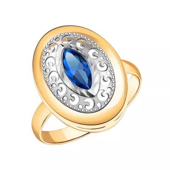 Золотое кольцо 585, женское, размер 18