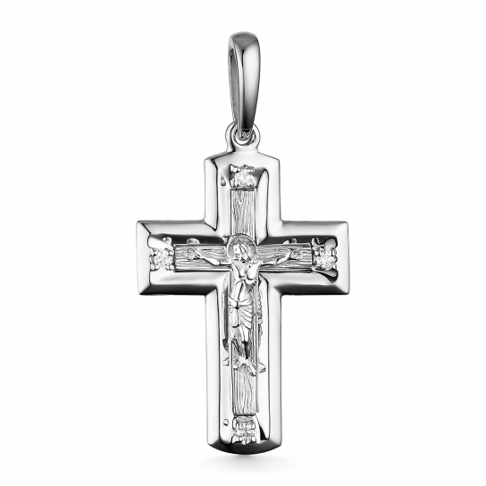 Золотой крестик 585 нательный, на шею