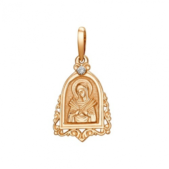 Икона с фианитом из золота